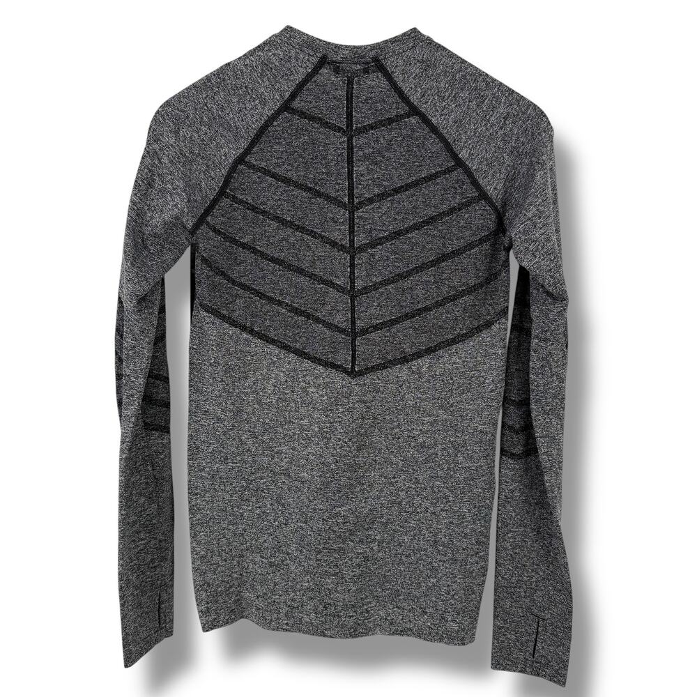 Oiselle Birds of a Feather Long Sleeve Running Shirt Womens Sz S Gray Black - Picture 3 of 8